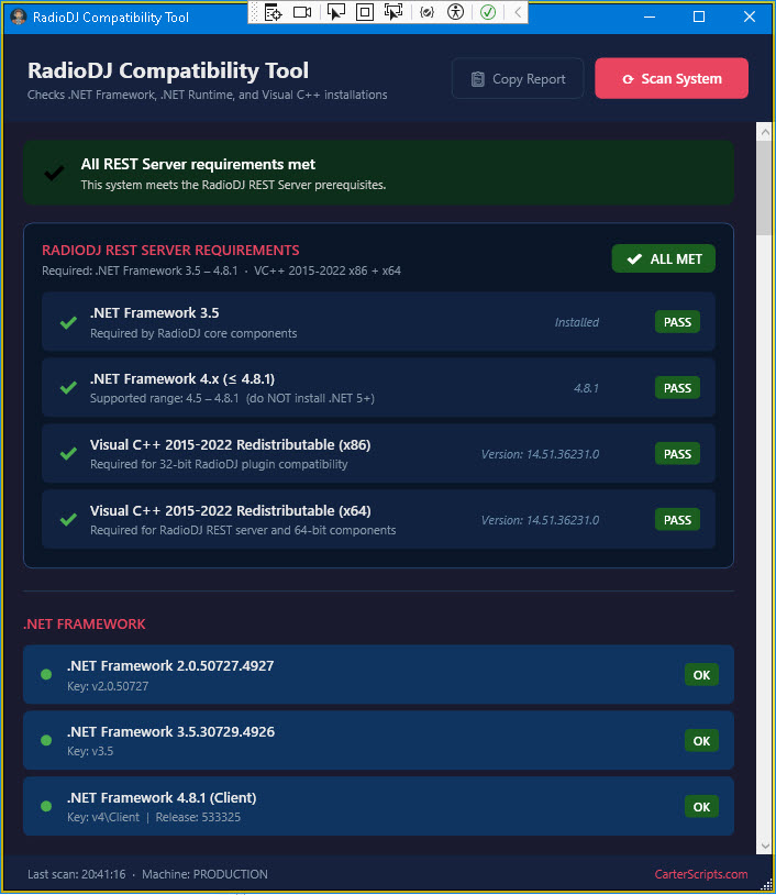 CS RadioDJ Compatibility Tool