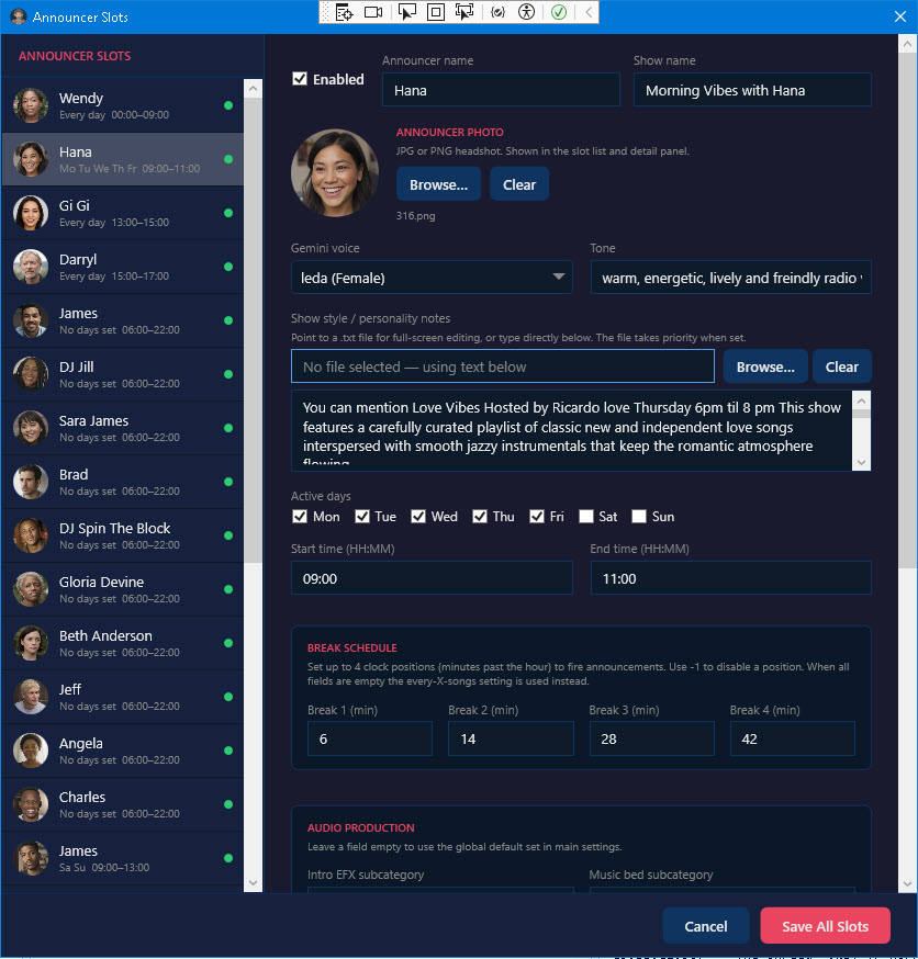 AI Announcers for Radio Stations | CS RadioDJ Announcers Review & Guide